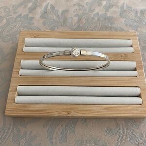 Diamonique Sterling Bangle Bracelet